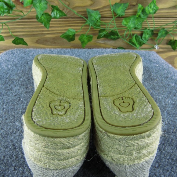 Bobs By‎ Skechers Women Flat Shoes Taupe Fabric Slip On Size 7.5 Medium - Picture 10 of 10